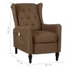 vidaXL Fauteuil de massage inclinable Marron Tissu