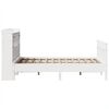 vidaXL Cadre de lit sans matelas blanc 135x190 cm bois de pin massif