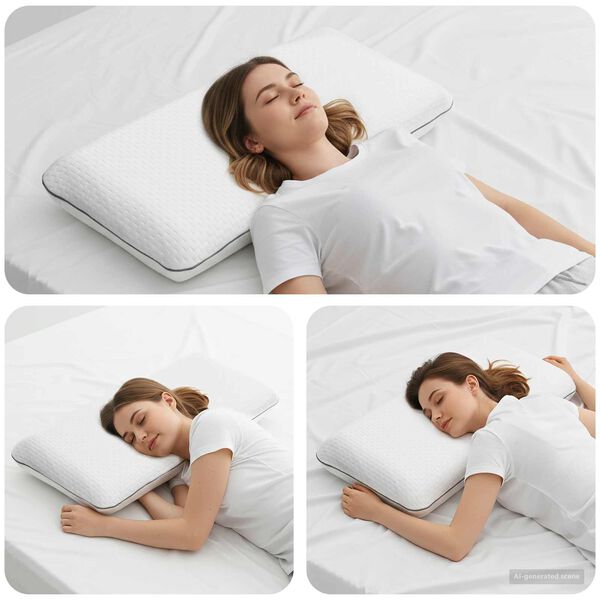 vidaXL Coussin de sommeil Uni Blanc 70 x 35 x 10 cm Mousse de Gel