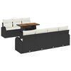 vidaXL Ensemble de canap&eacute; de jardin 8 pc Noir Poly rotin