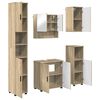 vidaXL Ensemble de mobilier de salle de bain 5 pc Ch&ecirc;ne Sonoma