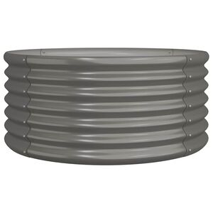 vidaXL Jardini&egrave;re de jardin Acier galvanis&eacute; 80x80x36 cm Gris