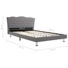 vidaXL Lit avec matelas Gris clair Tissu 140x200 cm