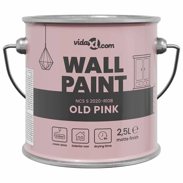 vidaXL Peinture murale Rose 16,5 x 16,5 x 15,9 cm Impression murale