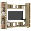 vidaXL Ensemble de meubles TV 8 pcs Ch&ecirc;ne sonoma Bois d'ing&eacute;nierie