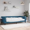 vidaXL Lit de jour avec matelas bleu 100x200 cm velours