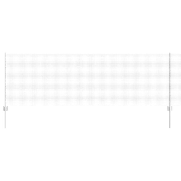 vidaXL Cl&ocirc;ture avec poteau Argent&eacute; 0,8 x 100 m Acier