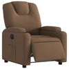 vidaXL Fauteuil inclinable &eacute;lectrique Marron Tissu