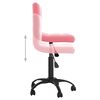 vidaXL Chaise pivotante de salle &agrave; manger Rose Velours