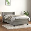 vidaXL Sommier &agrave; lattes de lit et matelas Gris clair 90x190 cm Velours