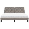 vidaXL Lit avec matelas taupe 160x200 cm tissu