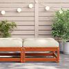 vidaXL Repose-pied de jardin avec coussin bois massif de pin