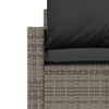vidaXL Salon de jardin 4 pcs avec coussins gris r&eacute;sine tress&eacute;e