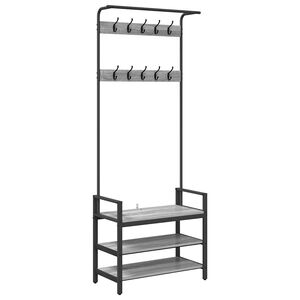 vidaXL Porte-manteau Gris Sonoma 75 x 34 x 184 cm Bois d'ing&eacute;nierie