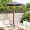 vidaXL Parasol de jardin Gris fonc&eacute; &Oslash; 270 x 260 cm Bambou