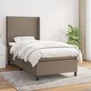 vidaXL Sommier &agrave; lattes de lit avec matelas Taupe 100x200 cm Tissu
