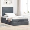 vidaXL Cadre de lit ottoman et matelas gris fonc&eacute; 120x200 cm velours