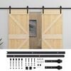 vidaXL Porte coulissante 2 pc 80 x 210 cm Bois de pin massif