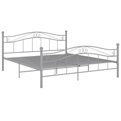 vidaXL Cadre de lit sans matelas gris métal 160x200 cm