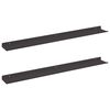 vidaXL &Eacute;tag&egrave;re flottante 2 pc Noir 80 x 9 x 2,5 cm Acier