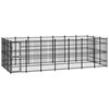 vidaXL Chenil d'ext&eacute;rieur pour chiens Acier 19,35 m&sup2;