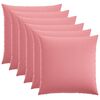 vidaXL Housse de coussin 6 pc HEERLEN Rose 80 x 80 cm Tissu