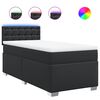 vidaXL Sommier &agrave; lattes de lit avec matelas Noir 90x190 cm Similicuir