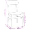 vidaXL Chaises &agrave; manger 2 pcs bois massif caoutchouc
