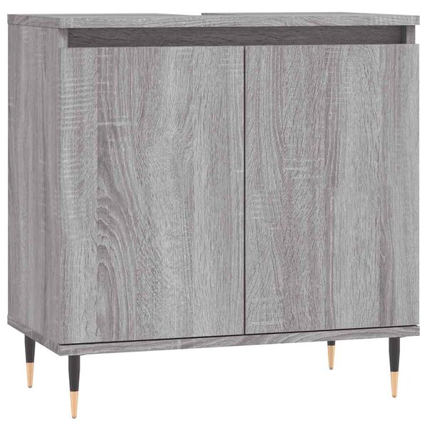 vidaXL Armoire de bain sonoma gris 58x33x60 cm bois d'ingénierie