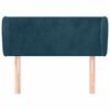 vidaXL T&ecirc;te de lit avec oreilles Bleu fonc&eacute; 103x23x78/88 cm Velours