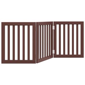 vidaXL Barrière pour chien pliable 3 panneaux 150 cm bois de peuplier