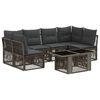 vidaXL Ensemble de canap&eacute; de jardin 7 pc Gris polyrotin