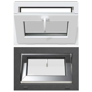 vidaXL Fen&ecirc;tre de sous-sol RISOR 60 x 40 cm PVC et verre Anthracite