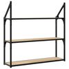 vidaXL &Eacute;tag&egrave;re murale 3 niveaux ch&ecirc;ne sonoma 80x21x78,5 cm
