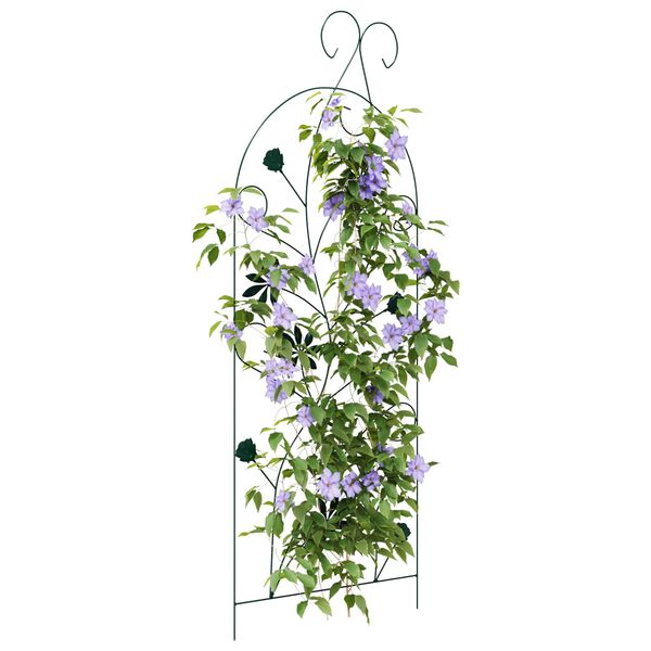 vidaXL Cl&ocirc;ture de jardin 3 pcs Vert 112 x 40 cm Acier