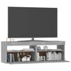vidaXL Meuble TV avec lumi&egrave;res LED sonoma gris 120x35x40 cm