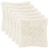 vidaXL Coussin avec oreiller HEERLEN 6 pi&egrave;ces Blanc Fleece PV