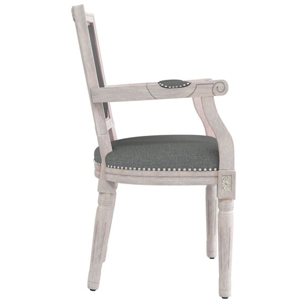 vidaXL Chaise &agrave; manger Gris fonc&eacute; Tissu
