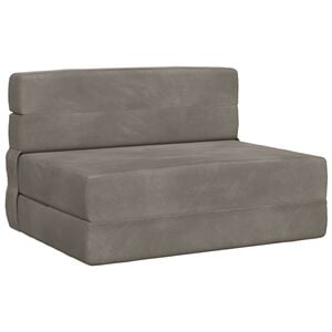 vidaXL Canap&eacute;-lit pliable Gris clair 70 x 72 x 60 cm Tissu