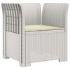 vidaXL Fauteuil 1 place avec coussin look rotin PP Blanc