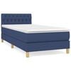 vidaXL Sommier &agrave; lattes de lit avec matelas Bleu 80x200 cm Tissu