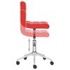 vidaXL Chaise de bureau pivotante Rouge Similicuir
