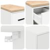 vidaXL Armoires de garage 2 pcs blanc bois d'ing&eacute;nierie
