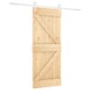 vidaXL Porte coulissante Naturel et Blanc 80 x 210 cm