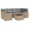vidaXL Ensemble de canap&eacute; de jardin Beige 55 x 55 x 37 cm polyrotin