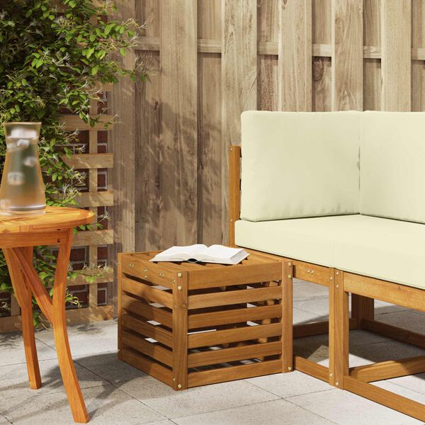 vidaXL Banc de Jardin Naturel 43 x 43 x 37 cm Bois d'Acacia Massif