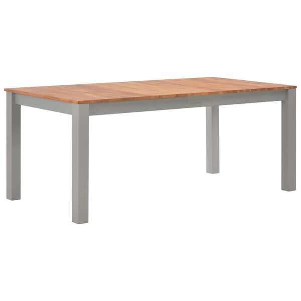 vidaXL Table &agrave; manger 180x90x74 cm Bois de ch&ecirc;ne massif