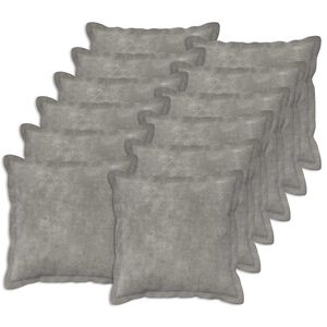 vidaXL Coussin HOUTEN 12 pc Gris clair Fleece en microfibre