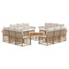 vidaXL Ensemble de canap&eacute;s d'ext&eacute;rieur 13 pcs Blanc Naturel et Cr&egrave;me
