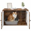 vidaXL Maison pour chat Ch&ecirc;ne fum&eacute; 85 x 55 x 50 cm Bois d'ing&eacute;nierie
